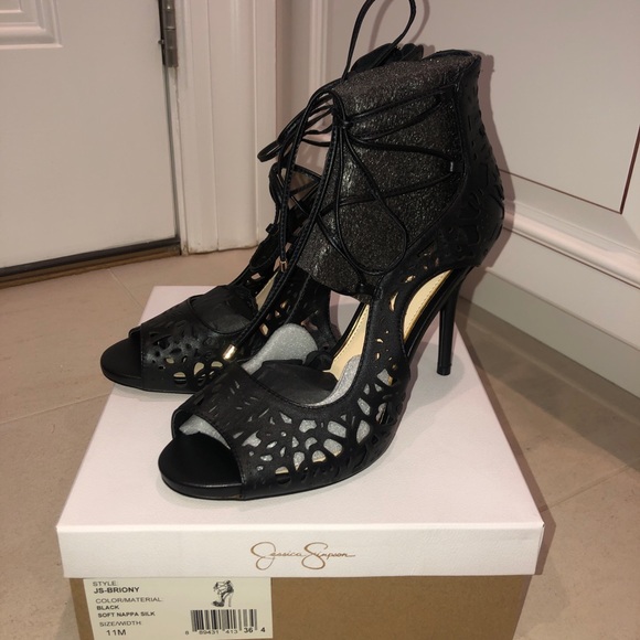 Jessica Simpson Shoes - Black lace up heels